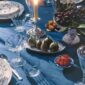 Royal Copenhagen Blue Fluted Plain dinnerware set on table | Kneen & Co