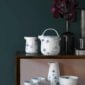 Royal Copenhagen Blue Elements Tea Service set on shelf | Kneen & Co
