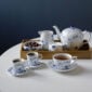 Royal Copenhagen Blue Elements Tea Service set on table | Kneen & Co