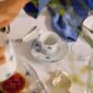 Royal Copenhagen Blue Elements Tea Service set on table | Kneen & Co