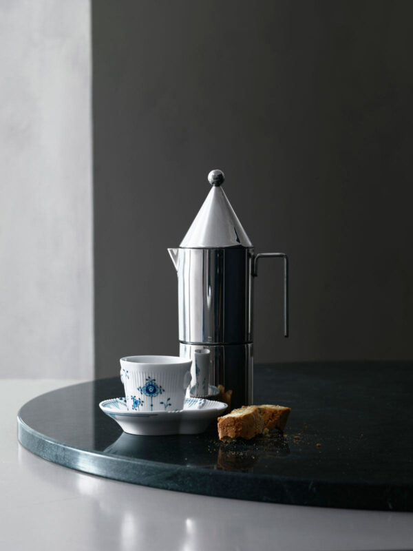 Royal Copenhagen Blue Elements Tea cup set on table | Kneen & Co