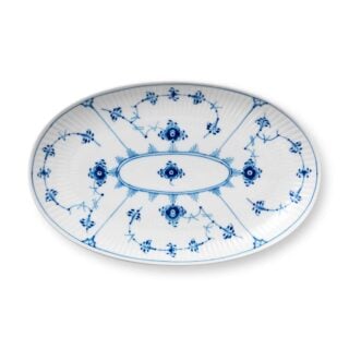 Royal Copenhagen Blue Fluted Plain Oval Assiette | Kneen & Co