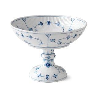 Royal Copenhagen Blue Fluted Plain Bowl on High Foot | Kneen & Co