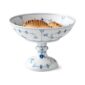 Royal Copenhagen Blue Fluted Plain Bowl on High Foot shown on table | Kneen & Co