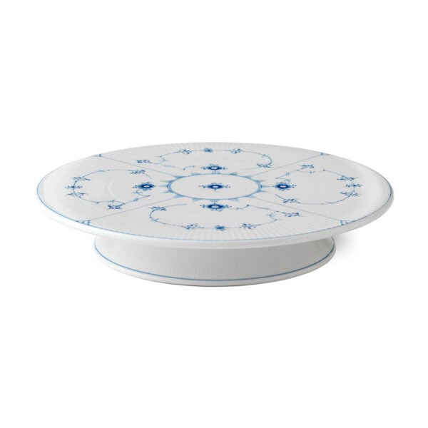 Royal Copenhagen Blue Fluted Plain Dish on Stand | Kneen & Co