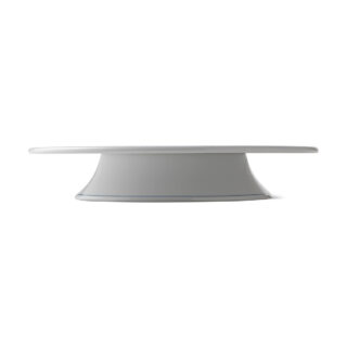 Royal Copenhagen Blue Fluted Plain Dish on Stand shown on table | Kneen & Co