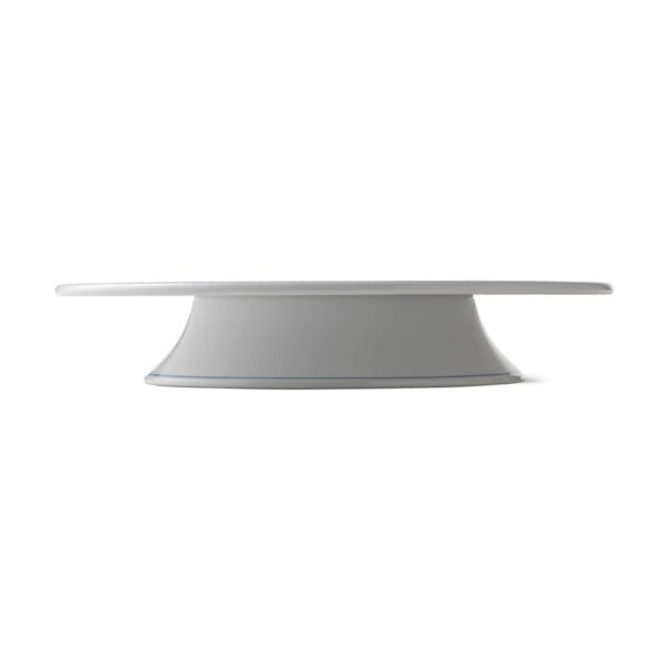 Royal Copenhagen Blue Fluted Plain Dish on Stand shown on table | Kneen & Co