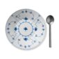 Royal Copenhagen Blue Fluted Plain Large Deep Plate shown on table | Kneen & Co
