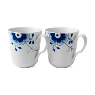 Royal Copenhagen Blue Fluted Mega Mugs - Set of 2 | Kneen & Co