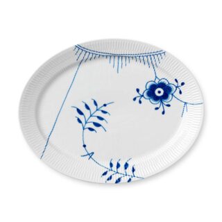 Royal Copenhagen Blue Fluted Mega Medium Oval Dish | Kneen & Co