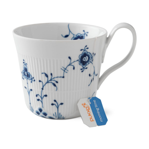 RoyalCopenhagen-1017048-Blue-Elements-High-Handle-Cup-01-1200x1200-100KB Royal Copenhagen Blue Elements Mug with High Handle shown on table | Kneen & Co