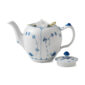 Royal Copenhagen Blue Fluted Plain Large Teapot shown on table | Kneen & Co