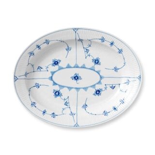 Royal Copenhagen Blue Fluted Plain Large Oval Dish | Kneen & Co