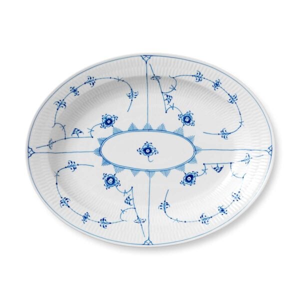 RoyalCopenhagen-1017186-BLUE-FLUTED-PL-DISH-OVAL-35pt5CM-1200x1200-100KB Royal Copenhagen Blue Fluted Plain Large Oval Dish | Kneen & Co