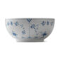Royal Copenhagen Blue Fluted Plain Medium Salad Bowl shown on table | Kneen & Co