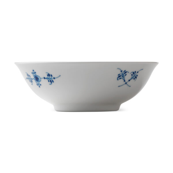 Royal Copenhagen Blue Fluted Plain Dessert Bowl shown on table | Kneen & Co