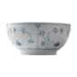 Royal Copenhagen Blue Fluted Plain Serving Bowl shown on table | Kneen & Co