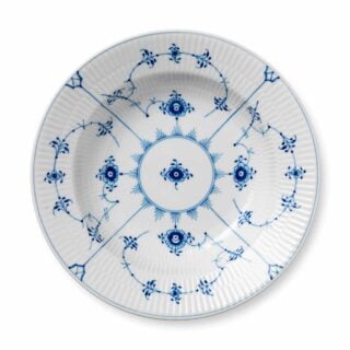 Royal Copenhagen Blue Fluted Plain Medium Deep Plate | Kneen & Co
