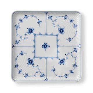 Royal Copenhagen Blue Fluted Plain Square Plate | Kneen & Co