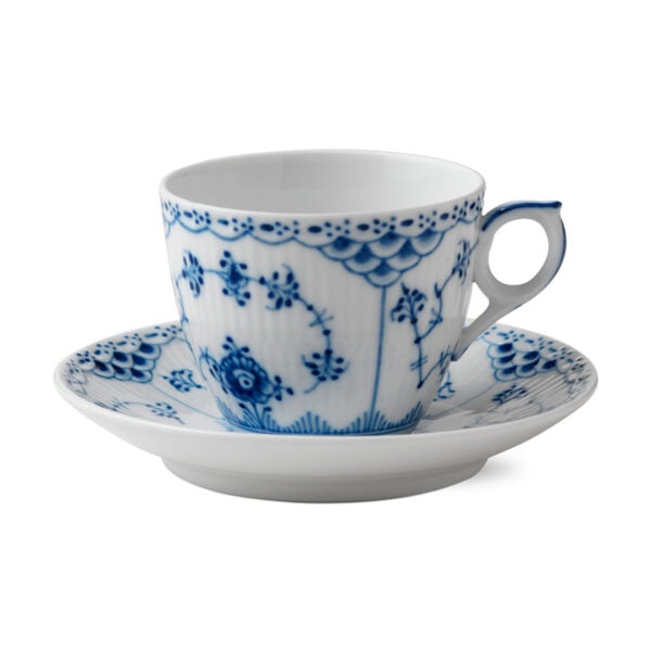 RoyalCopenhagen-1017205-BLUE-FLUTED-HL-CUP+SAUCER-17CL-1200x1200-100KB Royal Copenhagen Blue Fluted Half Lace Coffee Cup and Saucer | Kneen & Co