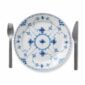 Royal Copenhagen Blue Fluted Half Lace Large Plate shown on table | Kneen & Co