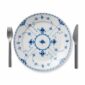 Royal Copenhagen Blue Fluted Half Lace Extra Large Plate shown on table | Kneen & Co
