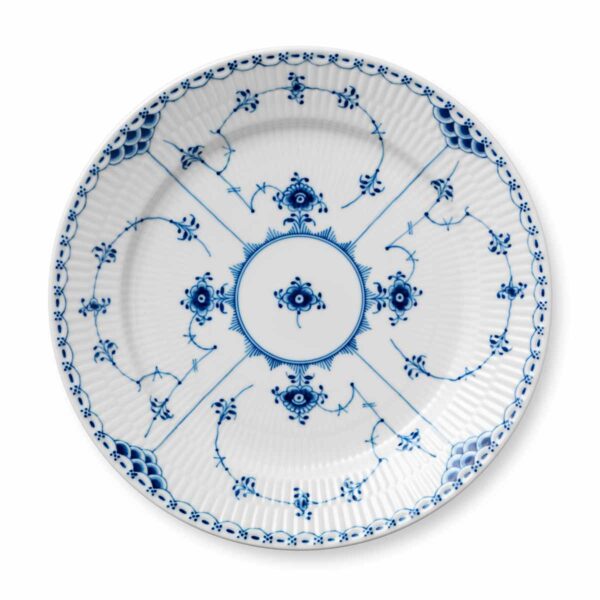 Royal Copenhagen Blue Fluted Half Lace Extra Large Plate | Kneen & Co