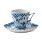 Royal Copenhagen Blue Fluted Full Lace Cup and Saucer | Kneen & Co