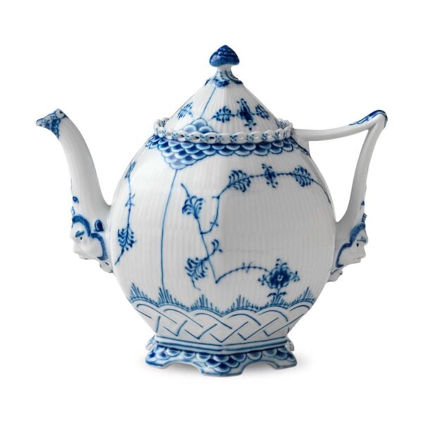 Royal Copenhagen Blue Fluted Full Lace Large Teapot | Kneen & Co