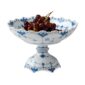 Royal Copenhagen Blue Fluted Full Lace Bowl on High Foot shown on table | Kneen & Co
