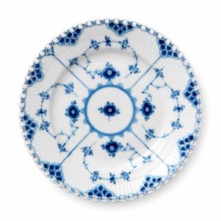 Royal Copenhagen Blue Fluted Full Lace Dessert Plate | Kneen & Co