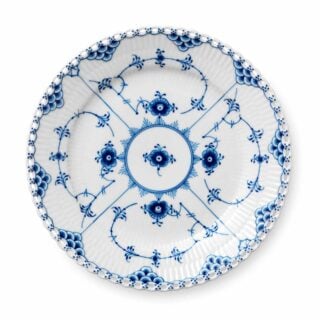 Royal Copenhagen Blue Fluted Full Lace Lunch Plate | Kneen & Co