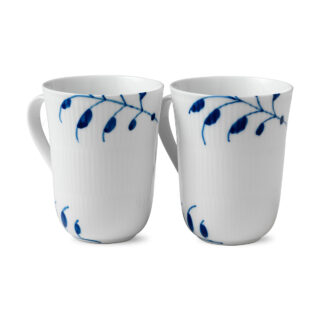 Royal Copenhagen Blue Fluted Mega Coffee Cups - Set of 2 | Kneen & Co