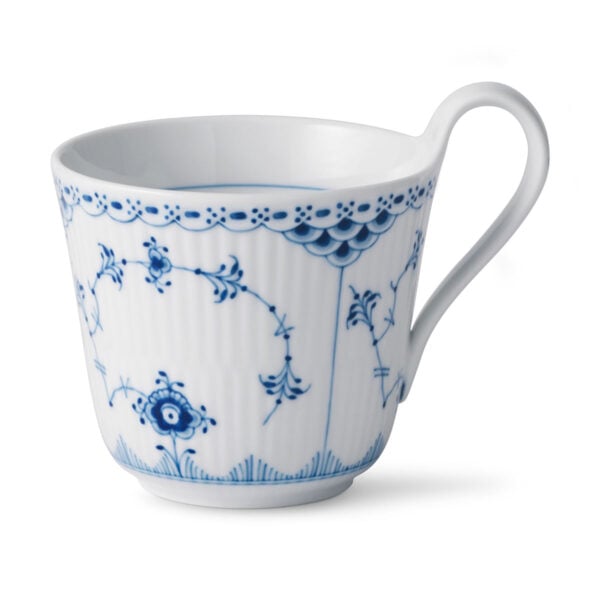 RoyalCopenhagen-1026447-Blue-Fl-Half-Lace-High-Handle-Mug-33CL-01-1200x1200-100KB Royal Copenhagen Blue Fluted Half Lace High Handle Cup | Kneen & Co