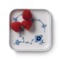 Royal Copenhagen Blue Fluted Plain Square Assiette shown on table | Kneen & Co