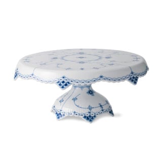 Royal Copenhagen Blue Fluted Half Lace Cake Stand | Kneen & Co