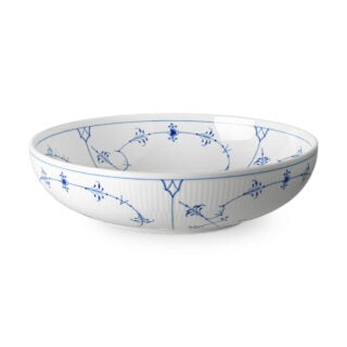 Royal Copenhagen Blue Fluted Plain Large Serving Bowl | Kneen & Co