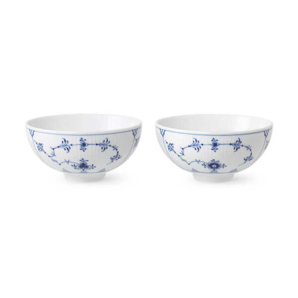 Royal Copenhagen Blue Fluted Plain Rice Bowl – Set of 2 | Kneen & Co