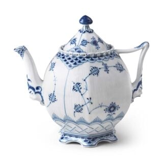 Royal Copenhagen Blue Fluted Full Lace Small Teapot | Kneen & Co
