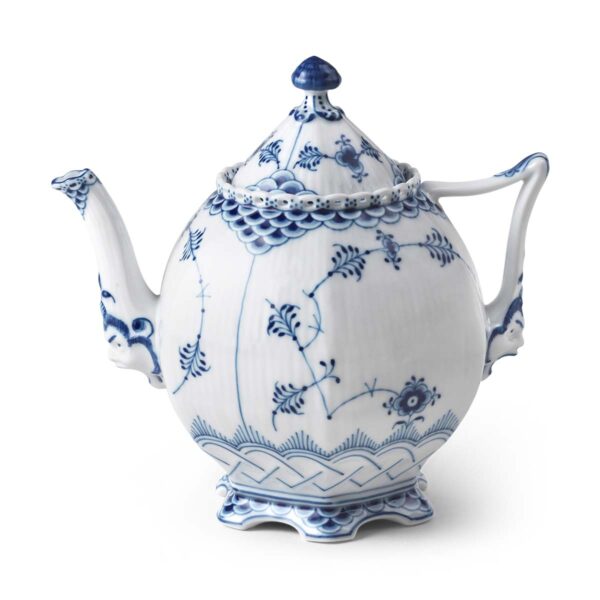 Royal Copenhagen Blue Fluted Full Lace Small Teapot | Kneen & Co
