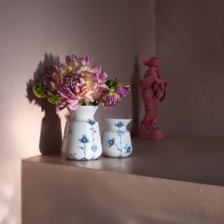 Royal Copenhagen Blue Elements Vase set on table | Kneen & Co