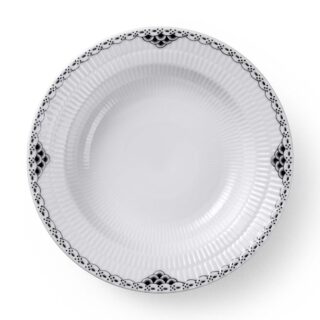 Royal Copenhagen Black Lace Deep Plate | Kneen & Co