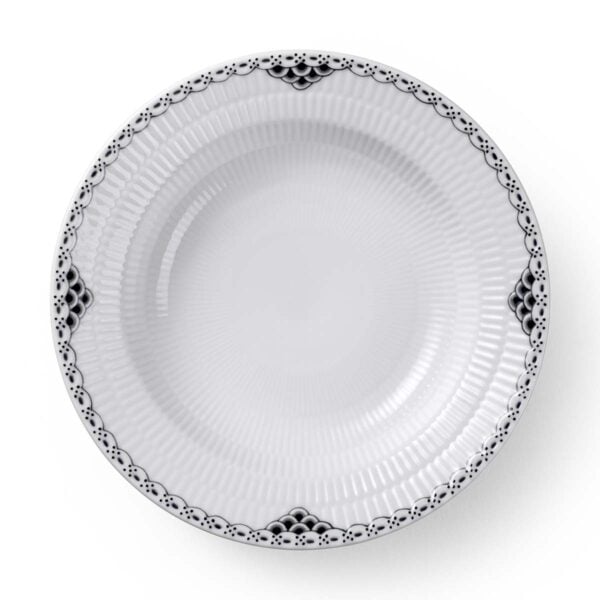 Royal Copenhagen Black Lace Deep Plate | Kneen & Co