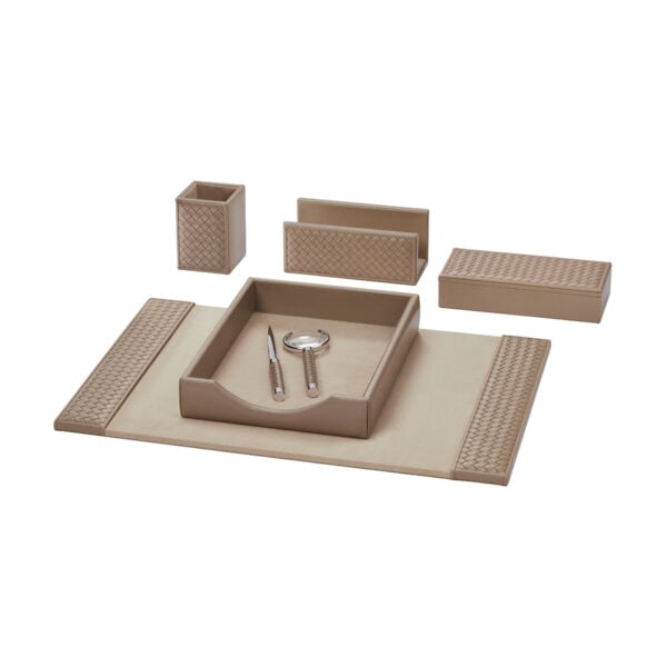GB-RIVIERE-DS-BL-INT-DS-PC-INT-DS-PP-INT-DS-BX-INT-DS-PT-DS-L-INT-DS-M-INT-Celio-HndwvnDesk-SetFamily-Taupe-CUTOUT01-1200x1200-100KB Riviere Desk Accessories | Kneen & Co