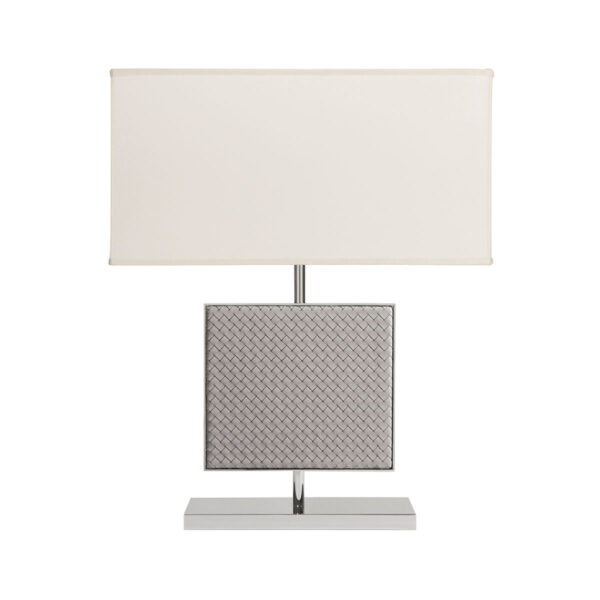 GB-RIVIERE-LR2-INT-Ebe-HandwovenTable-LampBase-CHROME-GREY-CUTOUT01-1200x1200-100KB Riviere Ebe Table Lamp | Kneen & Co