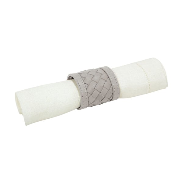 GB-RIVIERE-LT-INT-Nino-Handwoven-NapkinRing-GREY-CUTOUT01-1200x1200-100KB Riviere Nino Napkin Ring | Kneen & Co
