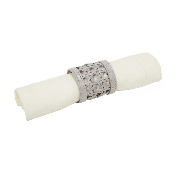 GB-RIVIERE-LT-PDV-Nino-Hand-Braided-NapkinRing-GREY-CUTOUT01-1200x1200-100KB Riviere Nino Napkin Ring | Kneen & Co