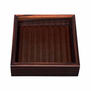 Riviere Febe Small Square Ebony Lines Valet Tray | Kneen & Co