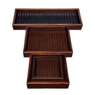 Riviere Febe Ebony Lines Valet Trays | Kneen & Co