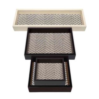 Riviere Febe Waxed Cotton Valet Trays | Kneen & Co